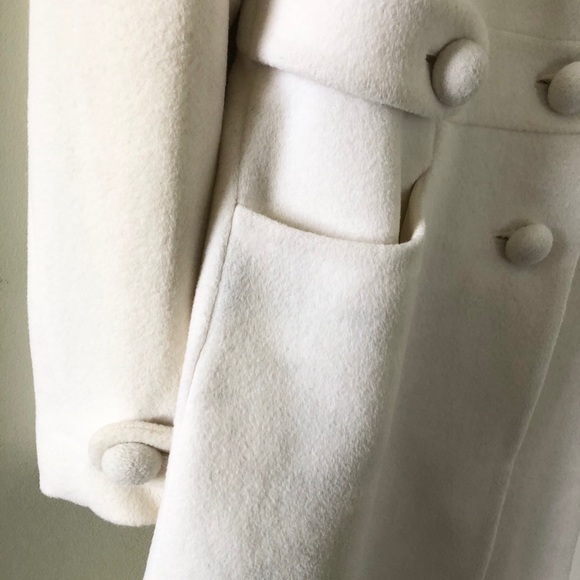 Angora wool ivory coat M - Picture 9 of 12